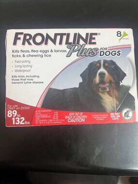 Frontline Plus Flea & Tick Spot Treatment for Extra Large Dogs, 89-132lbs 8 dose